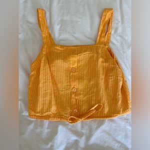 A New Day Orange and White Crop Top